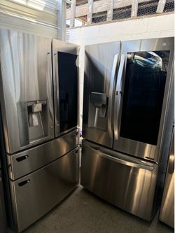 Lg French door stainless steel refrigerator in great condition
