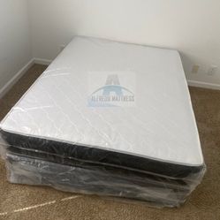 Full mattress with box spring (2pc set - new) 