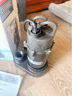 $140 1/2 HP Aluminum Submergible Sump Pump Tether Switch NEW NUEVA