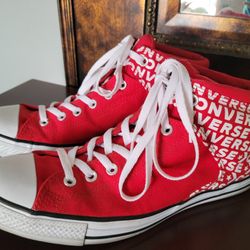 LIKE NEW MENS  RED CONVERSE #12