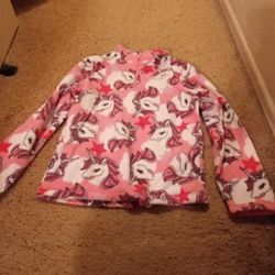 Pink Unicorn Sweatshirt With Pockets Size 7/8