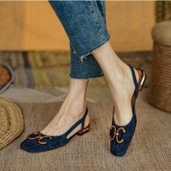 Vienna Navy Slingback Flats
