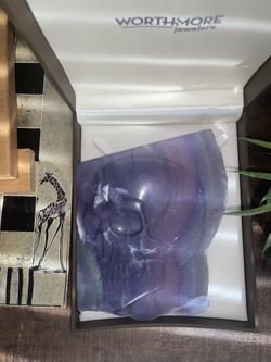 Large Rainbow Fluorite Skull