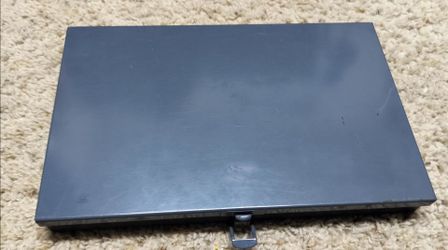 Vintage Industrial Gray Metal 16-Compartment Storage Box / 12× 7.5× 1.25 inches/ see discription 👍