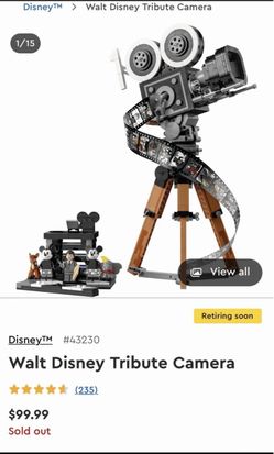 LEGO Disney 43230 Walt Disney Tribute Camera 811pcs 18+ Mickey Minnie 2023