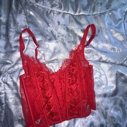 victoria’s secret red corset top