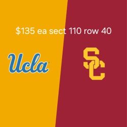 2 Tix USC ucla $135 Ea (Stubhub $250)