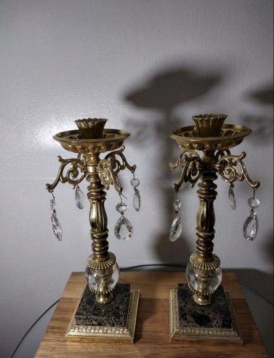 DILLY MFG CO CANDLESTICK SET OF 2 / 14"