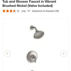 Kohler Capilano Single-Handle 3-Spray Tub and Shower Faucet in Vibrant Brushed Nickel (Valve Included)
Questions & Answers (39)