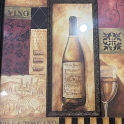 wine painting decor