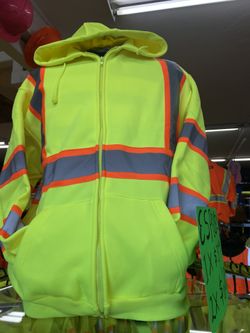 High Visibility Zip Up Safety Hoodie