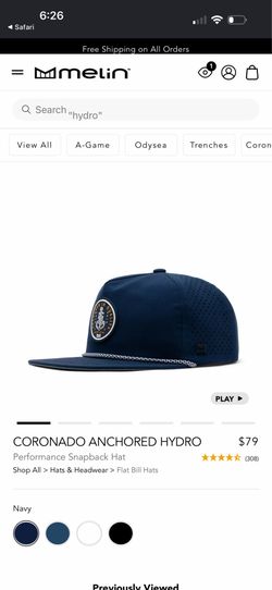 Navy Snapback Hat Melin