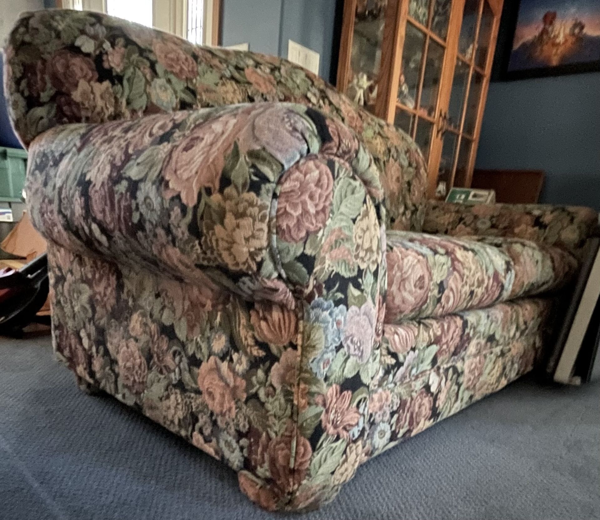 Antique Floral Loveseat