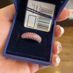 Pink Swarovski Ring