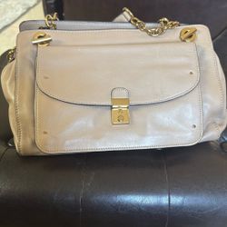original torry burch leather bag  colore baige 