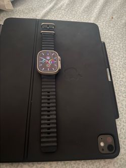 Cellular 49mm Black Titanium Case with Gray Ocean Band