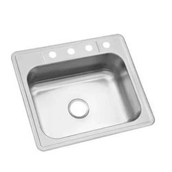 Glacier Bay Drop-In Stainless Steel 25 in. 4-Hole Single Bowl Sink