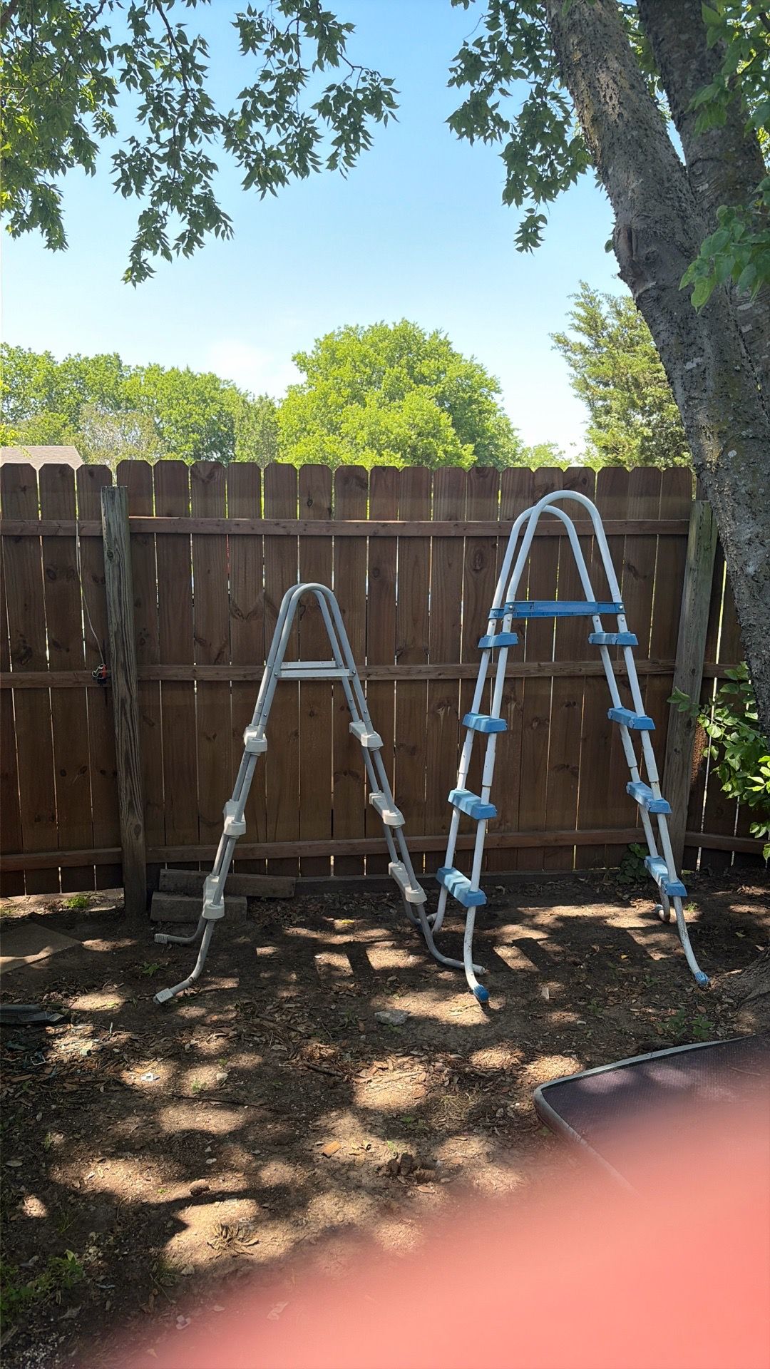 Swimming pool ladders