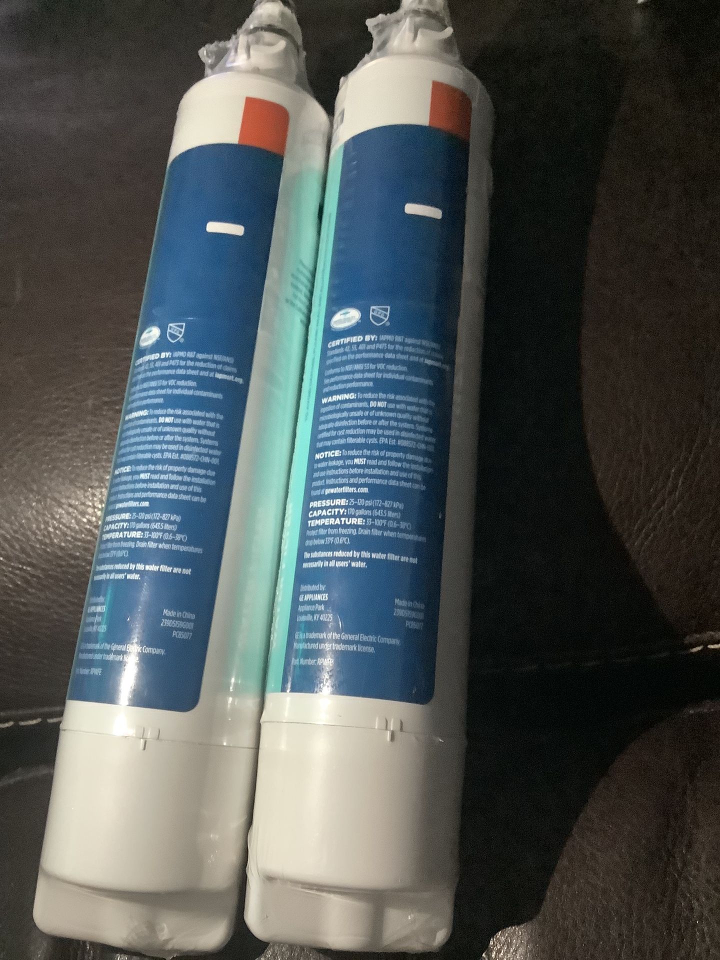 2 NEW GE FRIDGE Water Filters.