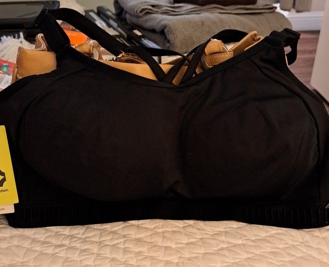 All In Motion Black Sports Bra XXL