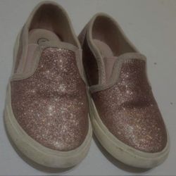 Cat & Jack Pink Toddler Sparkle Slide On Shoes