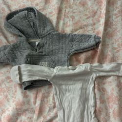 NEWBORN HOODIE AND LONG SLEEVE SHIRT