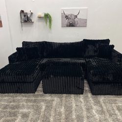 Corduroy Sectional Couch - Free Delivery