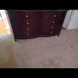 Dresser Set With Mirror & Slate Bed Frame(queen)