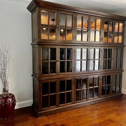 Antique Fine Quality Custom Solid Oak Bookshelf 