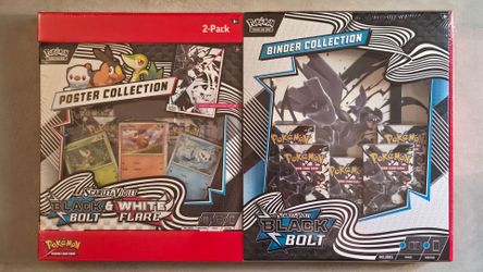 Pokemon Black Bolt & White Flare Poster + Binder Collection Set