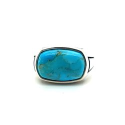 925 Sterling Silver Mens Gemstone Large Turquoise Ring Size 11 11.20grams 160852 6