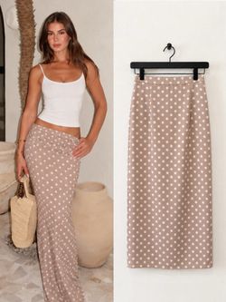 Polka Dot Maxi Skirt Size S
