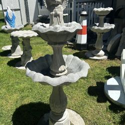 Stone Birdbath, Two Tier