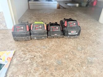 ****Need gone ASAP****Milwaukee M18 RedLithium Battery Pack Lot of 4