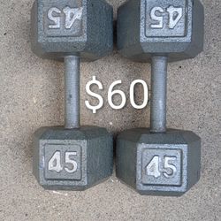 45lb dumbbell pair