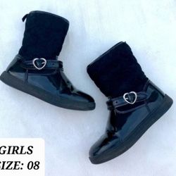 GIRLS TALL HEART BOOTS 
