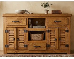 Odessa Honey Solid Wood 60” Rustic Console