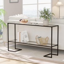 52” Tempered Glass Console Table