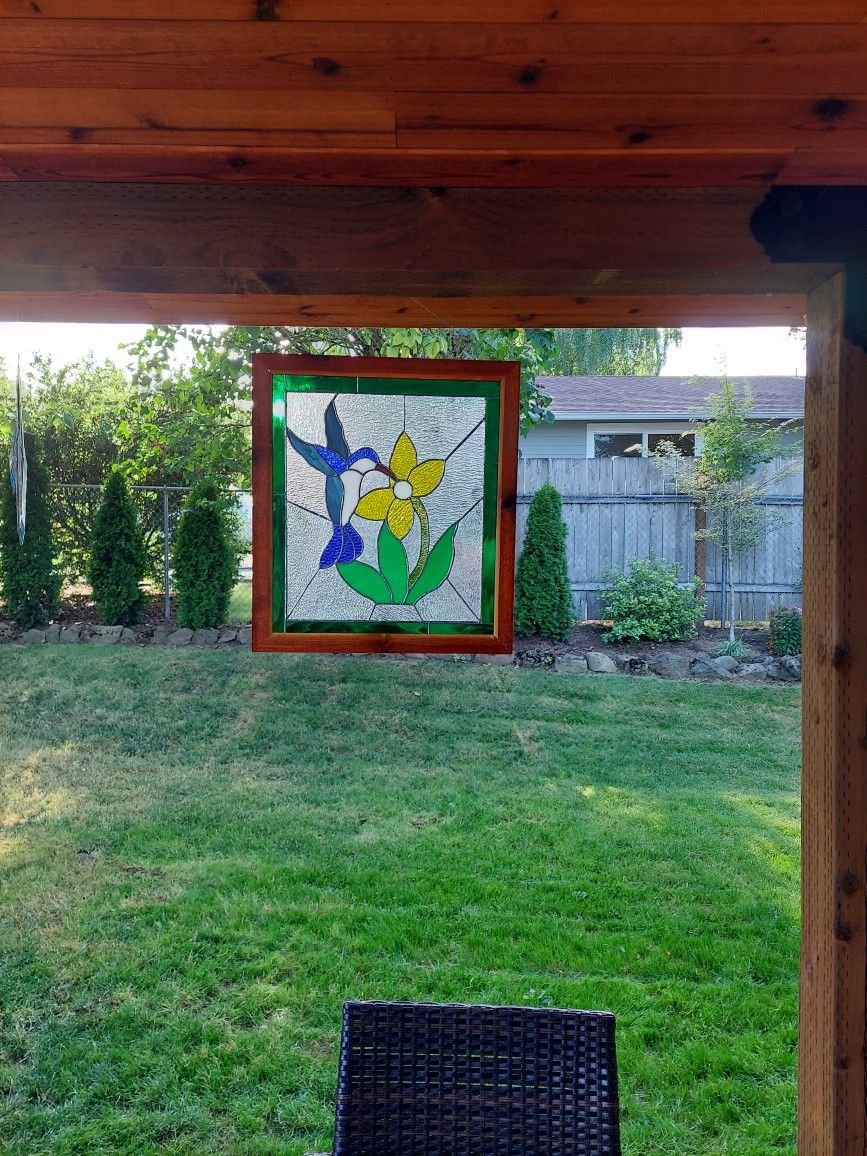 Large Window/patio Hanger Stained Glass 