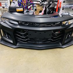 16-23 Chevy Camaro ZL1 Style Unpainted Front Bumper Cover Conversion w/ Lip