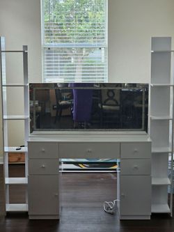 Vanity with light up mirror