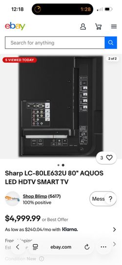 Sharp LC-80LE632U 80" AQUOS LED HDTV SMART TV