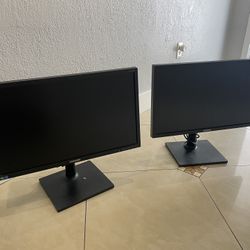 Samsung Computer 24 Inch Black Monitors (2)