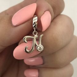 Brand New Sterling Silver 925 Letter N Charm