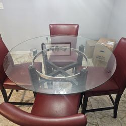 Glass Table with Chairs 