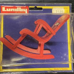 NEW - Vintage Lundby Of Sweden Dollhouse Rocking Chair 