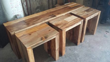 Bench & 3 Stools