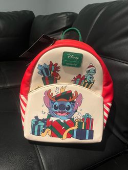Stitch and Scrumf Christmas Loungefly Backpack