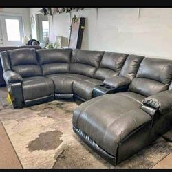 Nantahala Gray Power Reclining Sectional Couch ✅ Brand New 💥 $39 Down Payment 📣