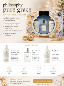 Philosophy Pure Grace 3-Piece Gift Set - New in Box
